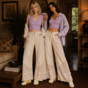 POL Woven Floral Print Pants
