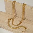 Aurora Cascade Layered Chain Necklace