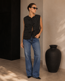 Padded Front Tie Vest