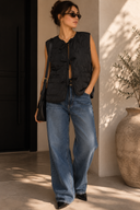 Padded Front Tie Vest