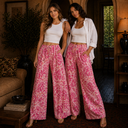 Paisley Print Wide-Legged Pants