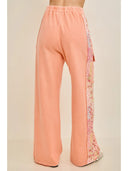 Papaya Bloom Studded Cargo Pants