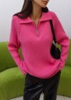 Comfort Krush Zipper Pullover-Sweaters-Krush Kandy, Women's Online Fashion Boutique Located in Phoenix, Arizona (Scottsdale Area)
