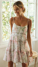 Dreamy Floral Mini Dress-Dresses-Krush Kandy, Women's Online Fashion Boutique Located in Phoenix, Arizona (Scottsdale Area)