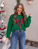 Plaid Bow Holiday Sweater \ KKB EXCLUSIVE XS-3X