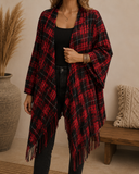 Plaid Long Sleeve Kimono