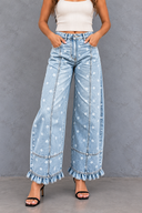 Polka Dot Ruffle-Hem Jeans Studio Look.png