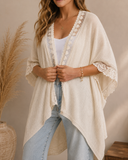 Popular Scallop Lace Trim Kimono