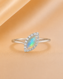Prism Dew Teardrop Opal Ring