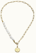 Pearl and Chain Pendant Necklace-Pendant Necklaces-Rae Collective, Women's Online Fashion Boutique Located in Phoenix, Arizona (Scottsdale Area)