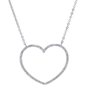 CZ Crystal Open Heart Necklace-Chain Necklaces-Rae Collective, Women's Online Fashion Boutique Located in Phoenix, Arizona (Scottsdale Area)