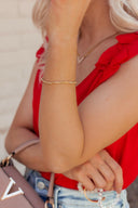 Simple Impressions Sterling Silver Hammered Beaded Stretch Bracelet-Bangle Bracelets-Rae Collective, Women's Online Fashion Boutique Located in Phoenix, Arizona (Scottsdale Area)