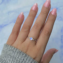Moonlit Halo Moonstone Ring