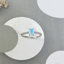 Silver Eclipse Moonstone Ring
