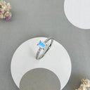 Silver Eclipse Moonstone Ring