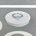 Silver Eclipse Moonstone Ring