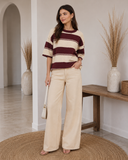 Harbor Stripe Half Sleeve Knit Sweater