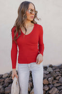 Sleek Simplicity Knit Sweater Top-Sweaters-Rae Collective, Women's Online Fashion Boutique Located in Phoenix, Arizona (Scottsdale Area)