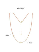 Dreamy Pink Natural Stone Bohemian Beaded Necklace-Necklaces-Krush Kandy, Women's Online Fashion Boutique Located in Phoenix, Arizona (Scottsdale Area)
