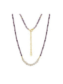 Natural Stone & Pearl Bohemian Necklace-Necklaces-Krush Kandy, Women's Online Fashion Boutique Located in Phoenix, Arizona (Scottsdale Area)