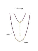 Natural Stone & Pearl Bohemian Necklace-Necklaces-Krush Kandy, Women's Online Fashion Boutique Located in Phoenix, Arizona (Scottsdale Area)
