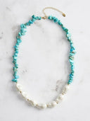 Turquoise & Pearl Vintage Beaded Necklace-Necklaces-Krush Kandy, Women's Online Fashion Boutique Located in Phoenix, Arizona (Scottsdale Area)