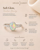 Rainbow Glow Oval Opal Ring
