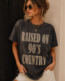 Raised on 90's Country Mineral Washed Graphic Tee