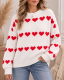 Red Heart Valentine Long Sleeve Knit Sweater