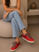 Red Glam Rhinestone Star Sneaker