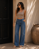 Relaxed Wide Leg Jeans