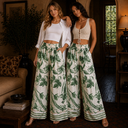 Resort Ready Printed Wide-Leg Pants