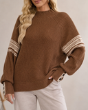 Retro Grid Waffle Knit Sweater