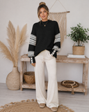 Retro Grid Waffle Knit Sweater