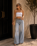 Ribbed Bandeau Bra Top