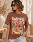 Rock Roll World Tour Leopard Graphic Top