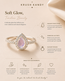 Rosy Moon Halo Ring