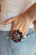Royal Plum Blossom Statement Ring S.No 3 - NATIVE AMERICAN MADE
