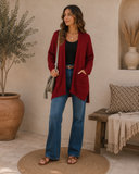 (S-2X, 4 Colors!) Drop Sleeve Cable Knit Cardigan