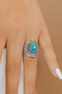 Tell Me A Story Turquoise Ring-Band Rings-Rae Collective, Women's Online Fashion Boutique Located in Phoenix, Arizona (Scottsdale Area)