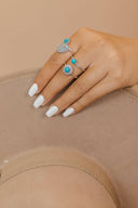 EXCLUSIVE: Free Spirit Sterling Silver Turquoise Ring-Band Rings-Rae Collective, Women's Online Fashion Boutique Located in Phoenix, Arizona (Scottsdale Area)