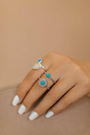 EXCLUSIVE: Free Spirit Sterling Silver Turquoise Ring-Band Rings-Rae Collective, Women's Online Fashion Boutique Located in Phoenix, Arizona (Scottsdale Area)