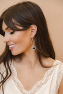 With All My Love Stone Heart Drop Hoop Earring-Earrings-Krush Kandy, Women's Online Fashion Boutique Located in Phoenix, Arizona (Scottsdale Area)
