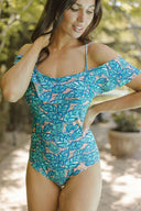 Off Shoulder One Piece Swimsuit-Swimwear-Krush Kandy, Women's Online Fashion Boutique Located in Phoenix, Arizona (Scottsdale Area)