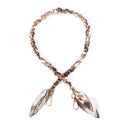 Neutral Luxe Scarf Chain Bag Strap – Taupe Multi Chic