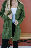 Cable Knit Button Cardigan-Cardigans-Krush Kandy, Women's Online Fashion Boutique Located in Phoenix, Arizona (Scottsdale Area)
