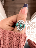 Free As The Wind Triple Stone Ring-Statement Rings-Rae Collective, Women's Online Fashion Boutique Located in Phoenix, Arizona (Scottsdale Area)