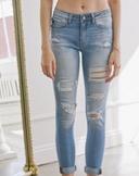 KanCan Callie Mid Rise Distressed Ankle Skinny Jean-Jeans-Rae Collective, Women's Online Fashion Boutique Located in Phoenix, Arizona (Scottsdale Area)