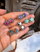Rae Collective Single Stone Star Earrings-Stud Earrings-Rae Collective, Women's Online Fashion Boutique Located in Phoenix, Arizona (Scottsdale Area)