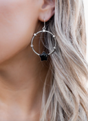 Star Gazed Hoop Sterling Silver Earring-Drop Earrings-Rae Collective, Women's Online Fashion Boutique Located in Phoenix, Arizona (Scottsdale Area)
